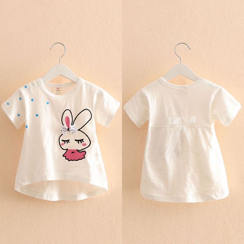 寶寶小兔短袖T恤 夏裝韓版新款童裝女童裝兒童打底衫tx-6690