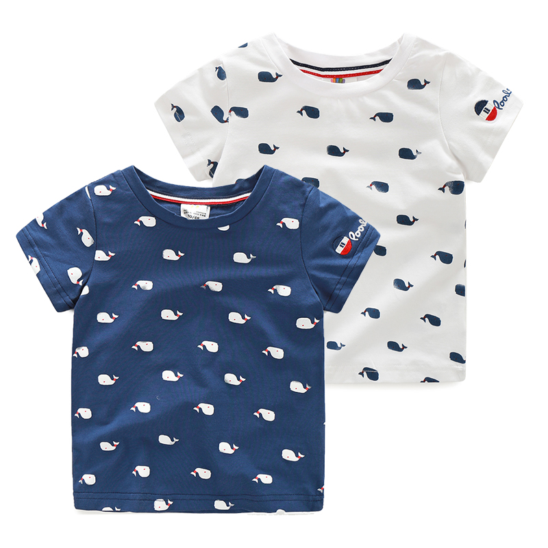 寶寶小鯨魚短袖T恤  夏裝韓版男童女童童裝 兒童上衣tx-7063